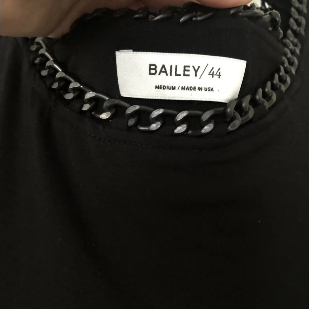 Bailey 44 Chain Trim Cold Shoulder Black Tube dress Medium - Picture 4 of 5